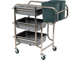CARUCIOR DEBARASARE, 3 RAFTURI, 5 CONTAINERE Yato YG - 09101 - Carucior pentru ospatari, 240 mm, 100 kg, 540x380x135mm Yato - scule electrice si unelte profesionale - BricoMart