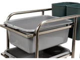 CARUCIOR DEBARASARE, 3 RAFTURI, 5 CONTAINERE Yato YG - 09101 - Carucior pentru ospatari, 240 mm, 100 kg, 540x380x135mm Yato - scule electrice si unelte profesionale - BricoMart