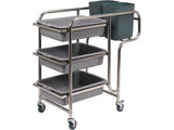 CARUCIOR DEBARASARE, 3 RAFTURI, 5 CONTAINERE Yato YG - 09101 - Carucior pentru ospatari, 240 mm, 100 kg, 540x380x135mm Yato - scule electrice si unelte profesionale - BricoMart