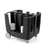 Carucior Hendi pentru transport farfurii, polipropilena, pentru farfurii cu diametrul ?de la ø170 mm la ø330 mm, 930x720x(H)800