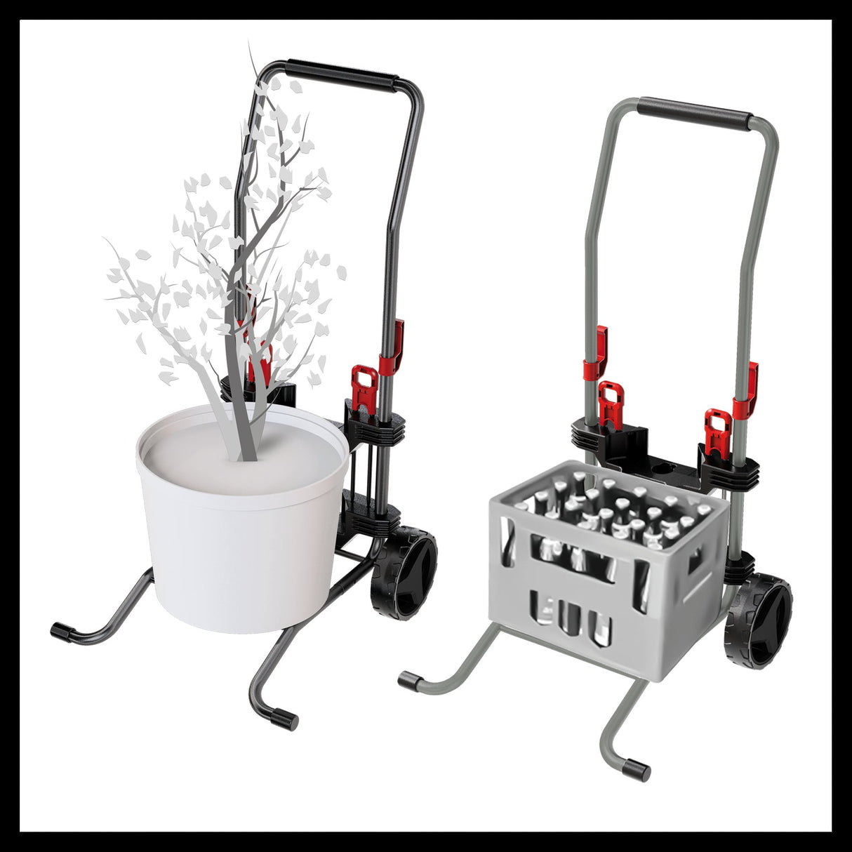 Carucior original Einhell pentru furtun si transport (accesorii pentru rola de furtun fara cablu GE - HR 18/30 Li si GE - HR 18/30 WH Li, incl. sac pentru deseuri de gradina, tarus pentru sol) Einhell - scule electrice si unelte profesionale - BricoMart