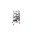 Carucior pentru debarasare tavi, cu roti, capacitate dubla 2 x 15 tavi GN 1/1 (530x325 mm), Hendi, compact, din inox, 798x610x(H)1710mm