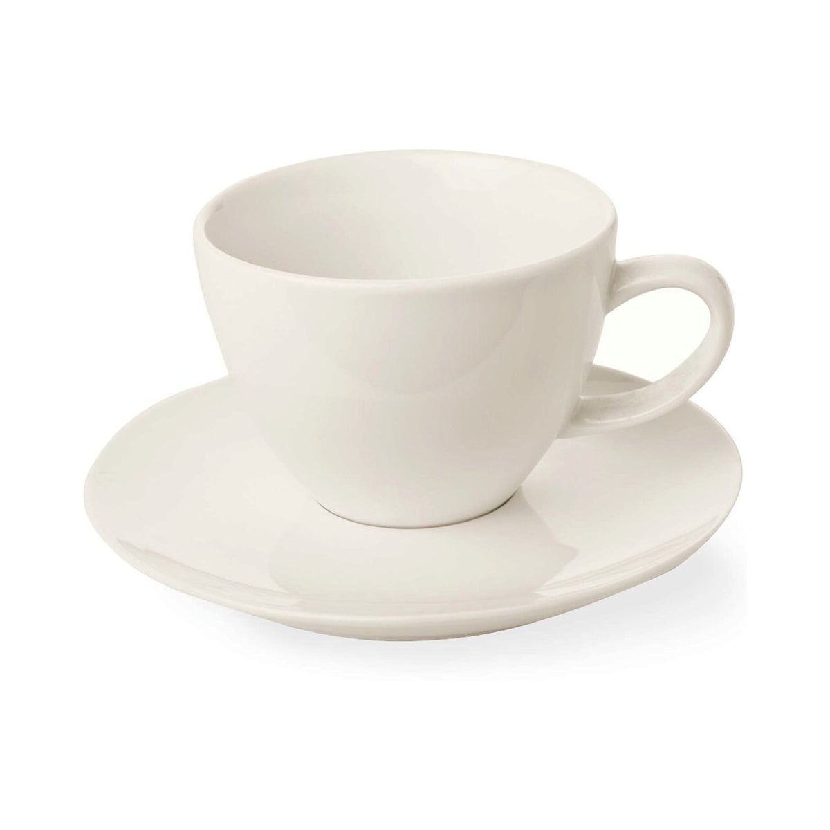 Ceașcă elegantă cu farfurioară pentru ceai și cafea Fine DIne,  Crema 230 ml