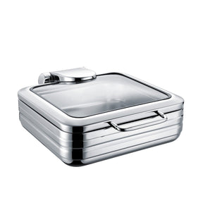 Chafing dish De Luxe eco gn 2/3 cu un capac de sticlă   Fine Dine