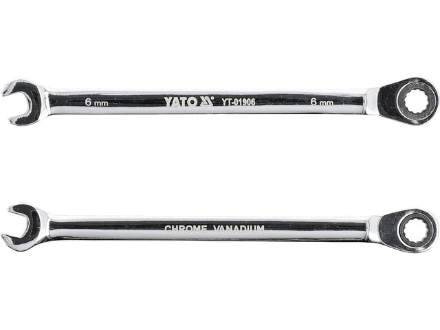 CHEIE COMBINATA CU CLICHET, 6MM Yato YT - 01906 - Chei combinate rasucite cu clichet Yato - scule electrice si unelte profesionale - BricoMart