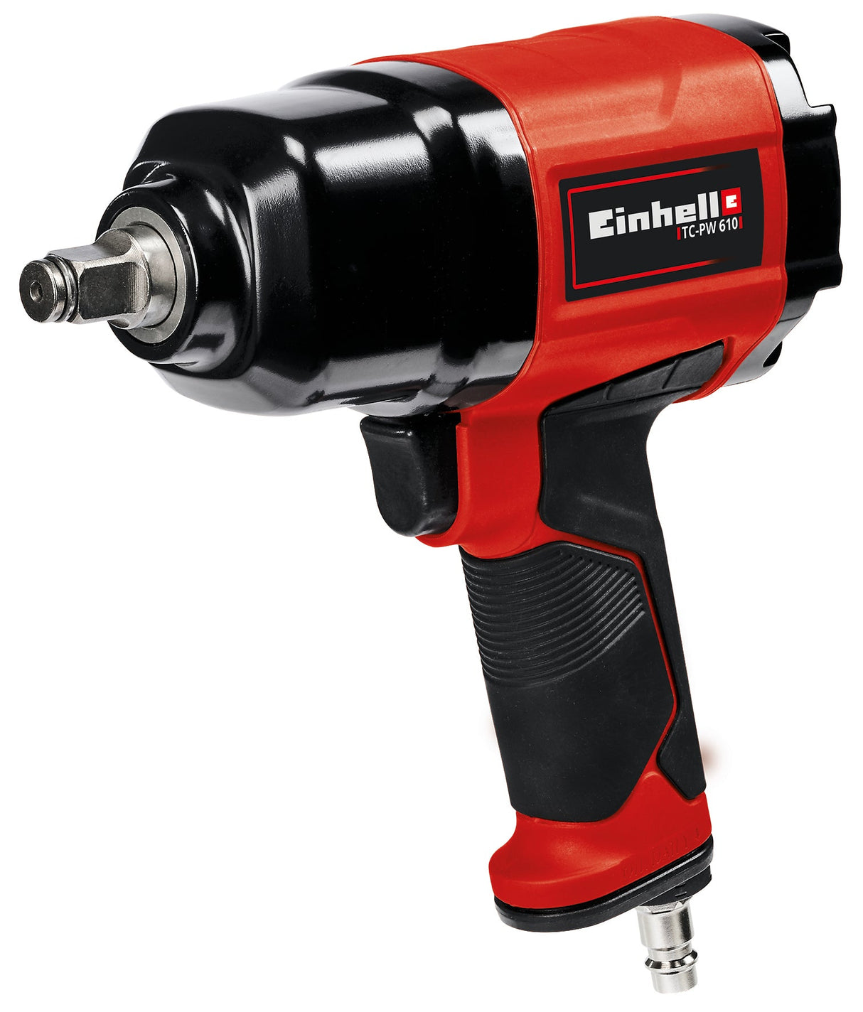 Cheie pneumatica cu impact Einhell TC - PW 610, cuplu maxim 610 Nm, rotatie stanga/dreapta, incl. 10 chei tubulare pentru burghiu, recipient de ulei (gol, niplu de conectare, extensie 125 mm Einhell - scule electrice si unelte profesionale - BricoMart