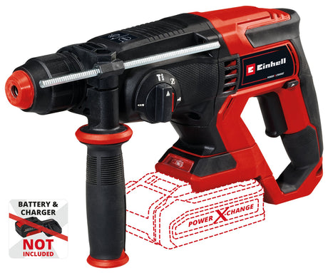 Ciocan rotopercutor cu acumulator Einhell TE - HD 18/20 Li - Solo Power X - Change (18 V, 1,8 J, capacitate de gaurire in beton de 20 mm, 4.750 rpm, viteza maxima de gaurire, SDS plus, fara acumulator Einhell - scule electrice si unelte profesionale - BricoMart