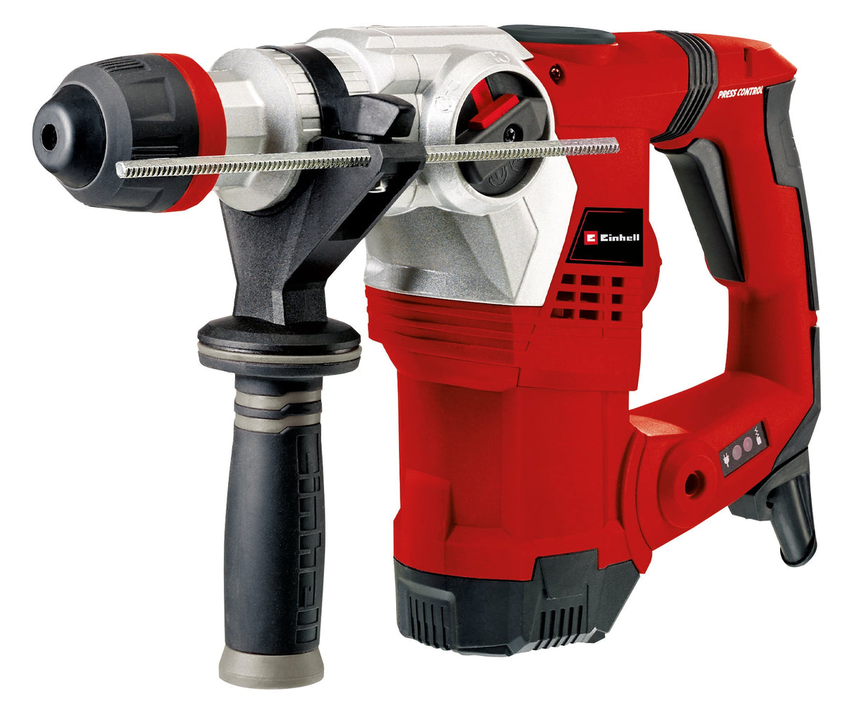 Ciocan rotopercutor Einhell TE - RH 32 E, 1250W, 5,0J, diametru gaurire beton 32mm, 4 functii, maner antivibratii cu Press - Control, mandrina SDS - Plus, geanta de transport Einhell - scule electrice si unelte profesionale - BricoMart