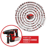 Ciocan rotopercutor fara fir Einhell TP - HD 18/28 Li BL +4 - Solo BricoMart - scule electrice si unelte profesionale - BricoMart