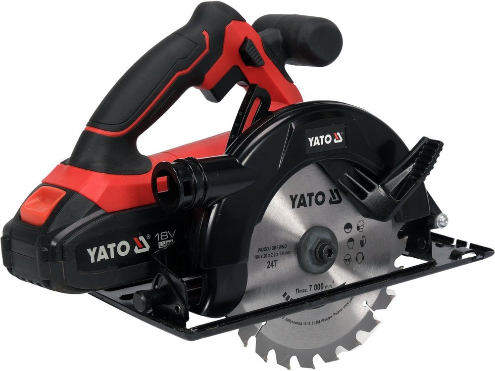 CIRCULAR DE MANA 185MM, 18V, 1X3AH Yato YT - 82808 - 18 V, 184 mm, 3,0 Ah, 20mm Yato - scule electrice si unelte profesionale - BricoMart