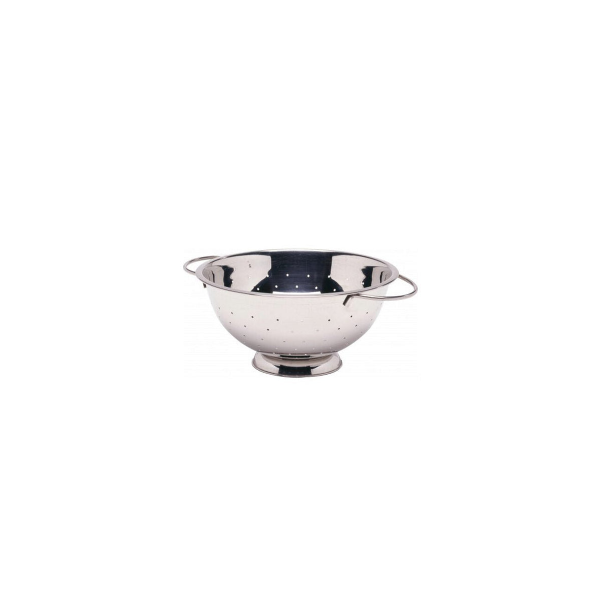 Colander Hendi, otel inoxidabil, cu baza si 2 manere, 280x(H)135 mm