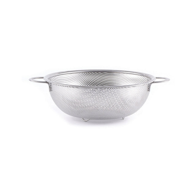 Colander Hendi, otel inoxidabil, cu baza si 2 manere, perforat, 235x(H)85 mm
