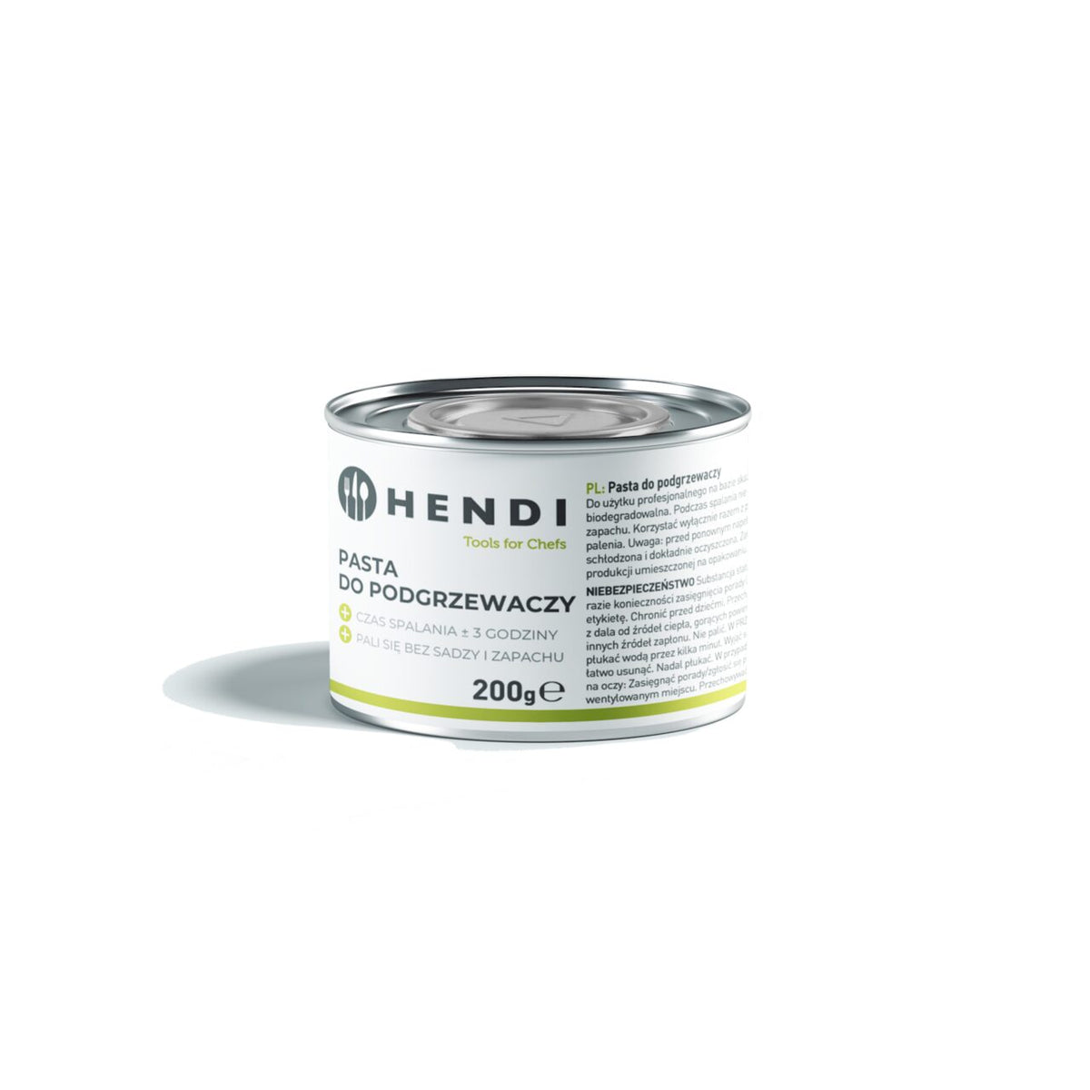 Combustibil pentru chafing dish, conserva de 200 gr.set de 48 buc. fabricat din alcool etilic bio