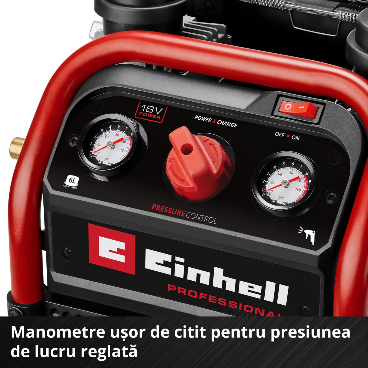 Compresor aer fara fir Einhell SILENZZO 18/160 - 6 l, 59 dB (A) BricoMart - scule electrice si unelte profesionale - BricoMart
