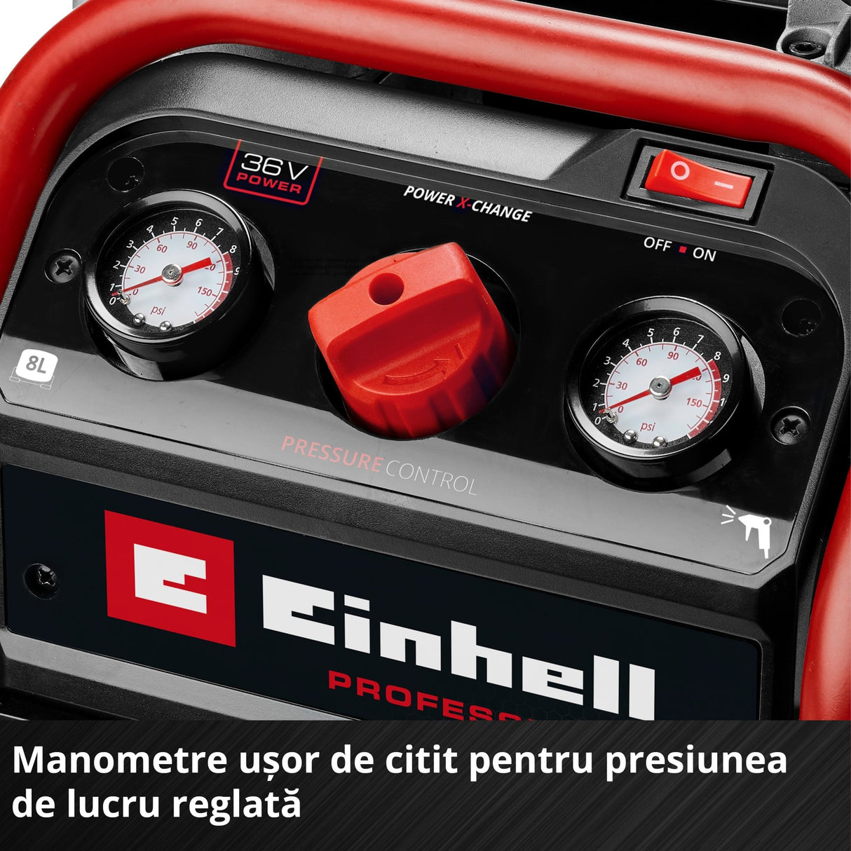 Compresor aer fara fir Einhell SILENZZO 36/210 - 8 l, 60 dB (A) BricoMart - scule electrice si unelte profesionale - BricoMart