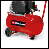 Compresor Einhell TC - AC 190/24/8, max. 8 bar, rezervor de 24 l, lubrifiere cu ulei, reductor de presiune, manometru + cuplaj rapid, supapa de sens unic/de siguranta, picior de cauciuc Einhell - scule electrice si unelte profesionale - BricoMart