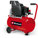 Compresor Einhell TC - AC 190/24/8, max. 8 bar, rezervor de 24 l, lubrifiere cu ulei, reductor de presiune, manometru + cuplaj rapid, supapa de sens unic/de siguranta, picior de cauciuc Einhell - scule electrice si unelte profesionale - BricoMart