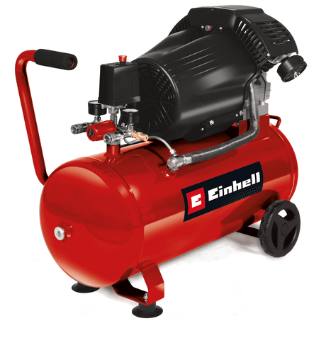 Compresor Einhell TC - AC 420/50/10 V, 2200 W, 2850 rpm, max. 10 bar, rezervor de 50 l, unitate compresor dubla, reductor de presiune, manometru, supapa de sens unic, supapa de siguranta Einhell - scule electrice si unelte profesionale - BricoMart