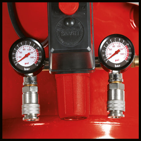 Compresor Einhell TC - AC 420/50/10 V, 2200 W, 2850 rpm, max. 10 bar, rezervor de 50 l, unitate compresor dubla, reductor de presiune, manometru, supapa de sens unic, supapa de siguranta Einhell - scule electrice si unelte profesionale - BricoMart