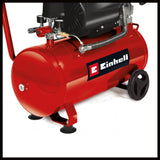 Compresor Einhell TC - AC 420/50/10 V, 2200 W, 2850 rpm, max. 10 bar, rezervor de 50 l, unitate compresor dubla, reductor de presiune, manometru, supapa de sens unic, supapa de siguranta Einhell - scule electrice si unelte profesionale - BricoMart
