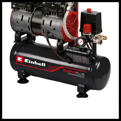 Compresor Einhell TE - AC 110/6 Silent Plus, compresor silentios cu 550 W, max. 8 bar, motor fara ulei/service, rezervor de 6 l, manometru si cuplaj rapid, supapa de siguranta Einhell - scule electrice si unelte profesionale - BricoMart