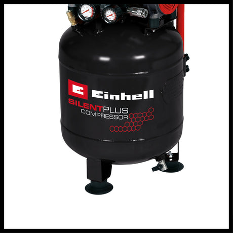 Compresor Einhell TE - AC 135/24 Silent Plus, compresor silentios cu 750 W, max. 8 bar, motor fara ulei/service, rezervor de 24 l, manometru si cuplaj rapid, supapa de siguranta Einhell - scule electrice si unelte profesionale - BricoMart