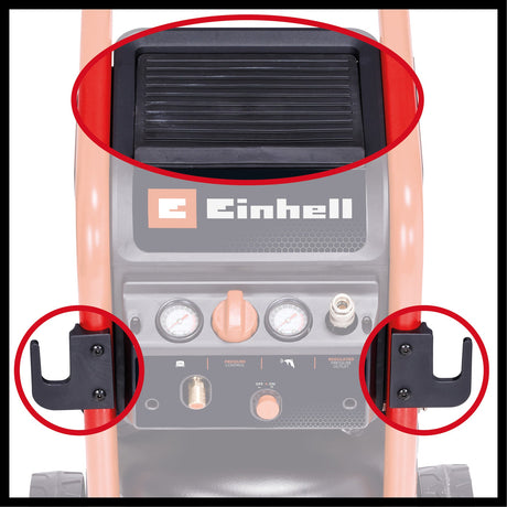 Compresor Einhell TE-AC 240/24 Silent, 1.500 W, max. 10 bar, rezervor de 24 l, fara ulei, capacitate de aspirare 240 l/m, compresor silentios de 70 dB, 2 manometre, reductor de presiune Einhell - scule electrice si unelte profesionale - BricoMart