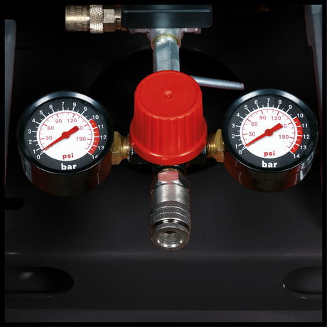 Compresor Einhell TE - AC 430/90/10, 3.000 W, transmisie prin curea trapezoidala, pana la 10 bar, rezervor de 90 l, pompa lubrifiata cu ulei, mobilitate datorita rotilor mari, putere mare de iesire Einhell - scule electrice si unelte profesionale - BricoMart