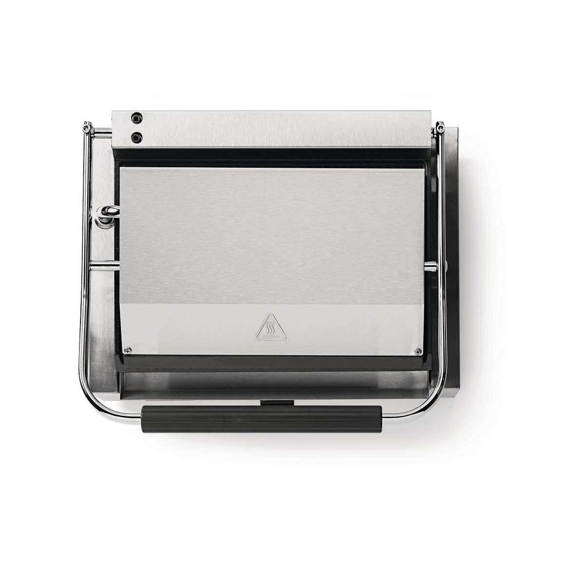 Contact grill Panini, profesional, Hendi, 2200W, partea superioara si cea inferioara striate, din fonta cu invelis ceramic, suprafata grill 340 x 230 mm