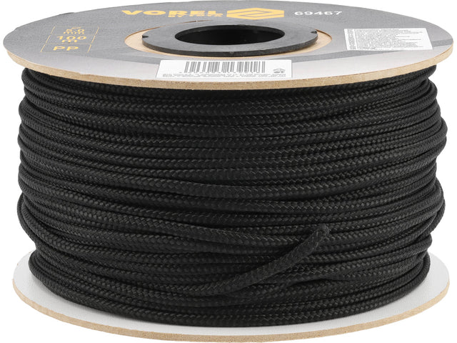 Cordelina pp VOREL 69467, 5 mm, 100 m negru