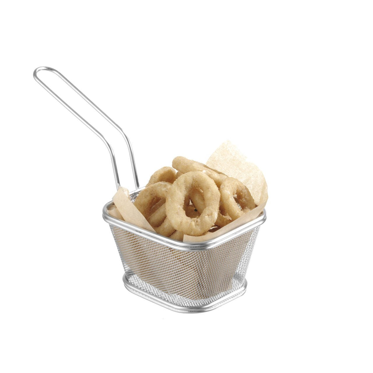 Cos Hendi tip friteuza, pentru servire snacks, inox, 130x115x(h)80 mm