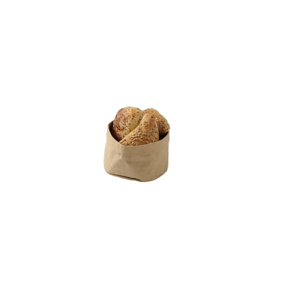 Cos pentru servire paine, Hendi fabricat din hartie lavabila kraft, Bej, 170x170x(H)150 mm