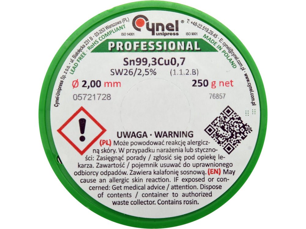 COSITOR FARA PLUMB, 2,0MM, 250G, SN99,3CU0,7 Toya 76857 Toya - scule electrice si unelte profesionale - BricoMart