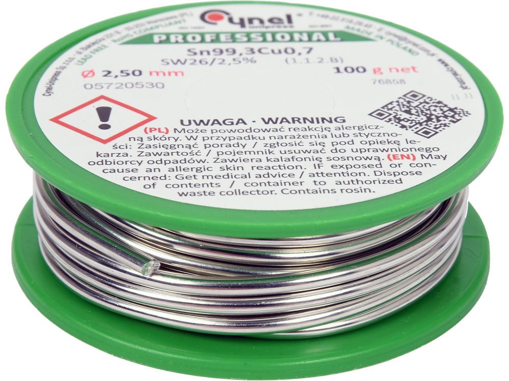 COSITOR FARA PLUMB, 2,5MM, 100G, SN99,3CU0,7 Toya 76858 Toya - scule electrice si unelte profesionale - BricoMart