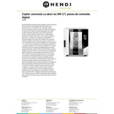 Cuptor convectie cu aburi Hendi Smart 6xGN1/1, touch screen, MF611BM, 400V/10400W, 730x784x(H)850mm