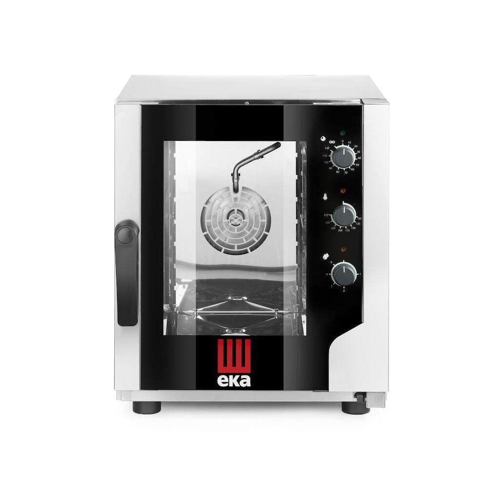 Cuptor Tecnoeka cu convectie si abur – Evolution New 5 x GN 2/3, electric, cu pulverizare directa, control electromecanic, GN 2/3, 230V, 3200W