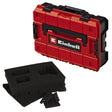 Cutia de sistem Einhell E - Case S - F (pentru depozitarea universala, dimensiuni externe 44x32x13 cm, max. 25 kg incarcatura, rezistenta la stropire, stivuibila, inclusiv insertie de spuma cu grilaj) Einhell - scule electrice si unelte profesionale - BricoMart