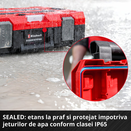 Cutii pentru scule E-Case originale Einhell, atelier rulant format din 3 genti, max. 120 kg, rezistente la praf + jet de apa, 44 x 40 x 70 cm, inclusiv sine laterale - imagine 8
