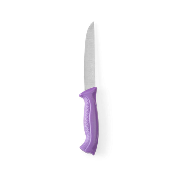Cutit pentru sculptat, Hendi, 2.5x150x280 mm, Inox/Polipropilena, Mov