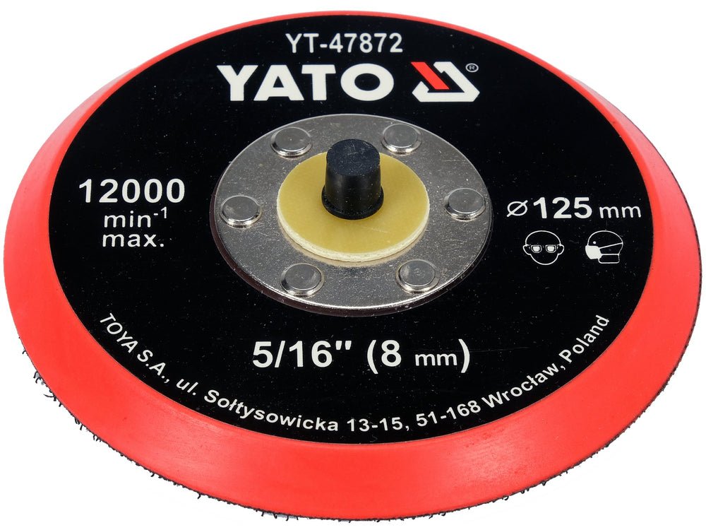 DISC DE LUSTRUIT CU VELCRO 125MM TH 5/16 Yato YT - 47872 - 12.000 rpm Yato - scule electrice si unelte profesionale - BricoMart