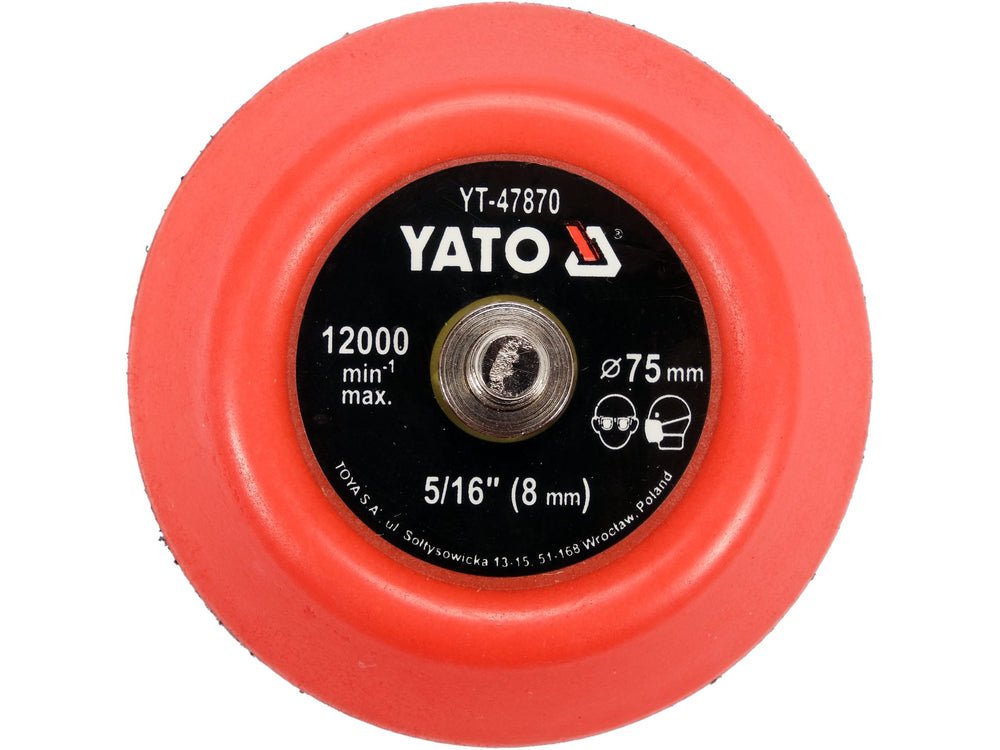 DISC DE LUSTRUIT CU VELCRO 75MM TH 5/16 Yato YT - 47870 - 12.000 rpm Yato - scule electrice si unelte profesionale - BricoMart