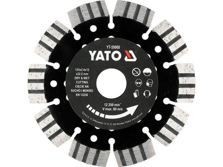 DISC PENTRU BETON ARMAT 125MM Yato YT - 59900 Yato - scule electrice si unelte profesionale - BricoMart