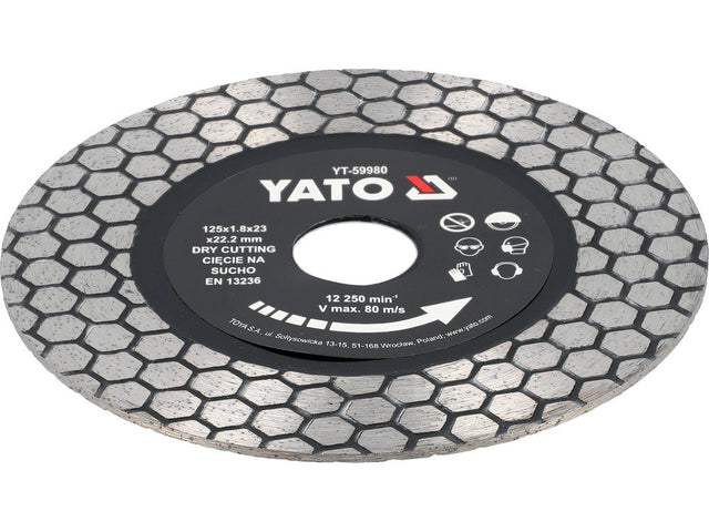 DISC PENTRU CERAMICA SI GRANIT 125MM Yato YT - 59980 Yato - scule electrice si unelte profesionale - BricoMart