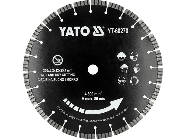 DISC PENTRU CUTTER BETON 350MM Yato YT - 60270 Yato - scule electrice si unelte profesionale - BricoMart