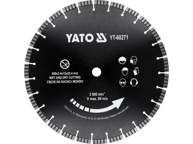 DISC PENTRU CUTTER BETON 400MM Yato YT - 60271 Yato - scule electrice si unelte profesionale - BricoMart