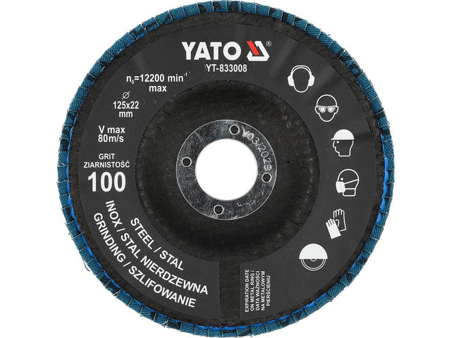 Disc pentru slefuit P100 YATO YT-833008, 125 mm