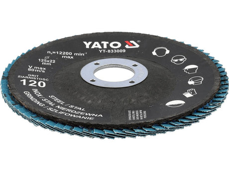 Disc pentru slefuit P120 YATO YT-833009, 125 mm - imagine 2