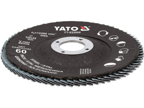 Disc pentru slefuit P60 YATO YT-833006, 125 mm - imagine 3