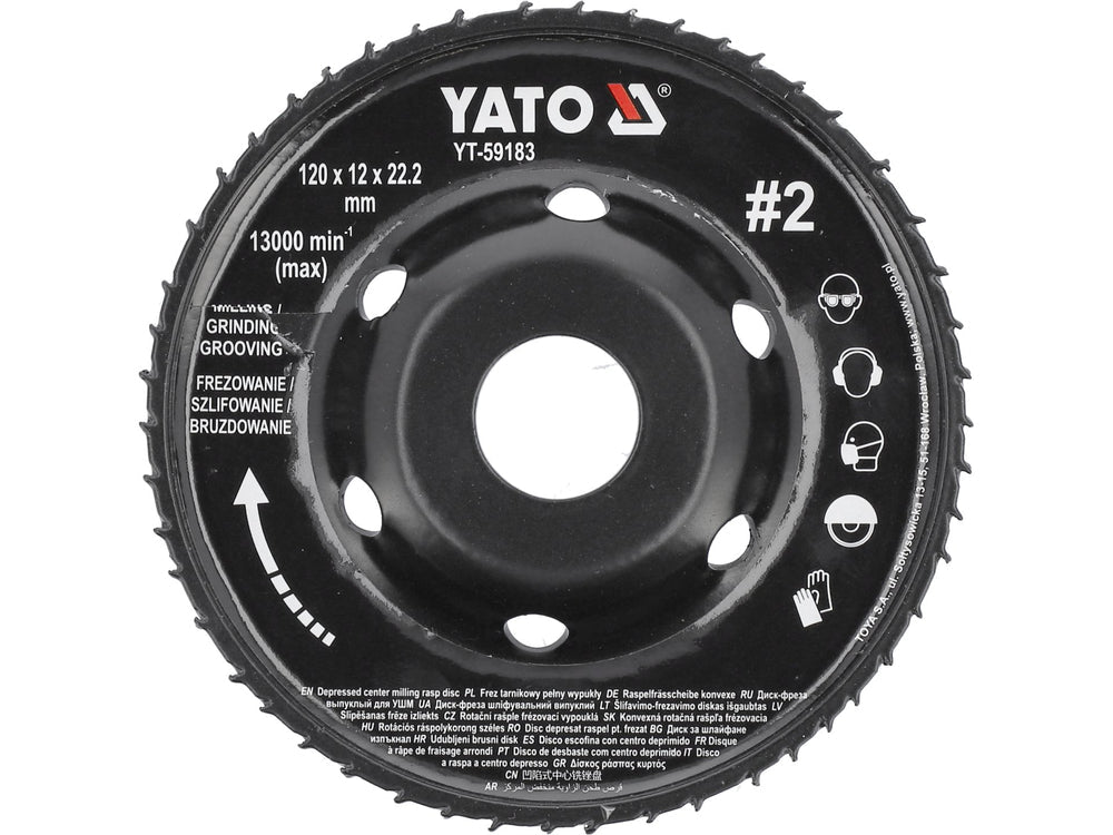DISC RASPEL CUTTER 120X12MM NR2 Yato YT - 59183 Yato - scule electrice si unelte profesionale - BricoMart