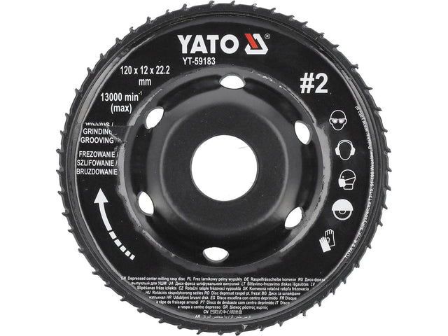 DISC RASPEL CUTTER 120X12MM NR2 Yato YT - 59183 Yato - scule electrice si unelte profesionale - BricoMart